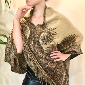 Reversible Convertible Top Shawl Poncho Scarf Cape